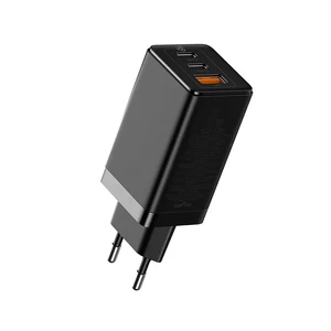 Быстрое сетевое зарядное устройство Baseus GaN2 Pro Quick Charger 2 Type-C+USB-A Black 65W - Фото 2