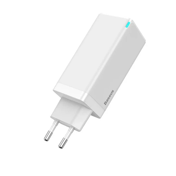 Швидкий зарядний пристрій Baseus GaN Charger 65W Fast Charger для Macbook | iPhone White