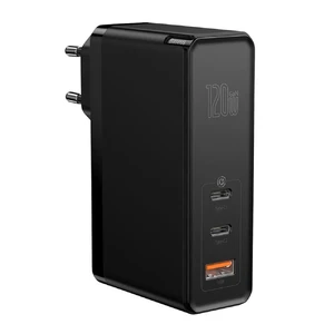 Зарядний пристрій Baseus GaN Mini 120W (2xType-C, USB; Cable USB-C to USB-C) 5A - Фото 2