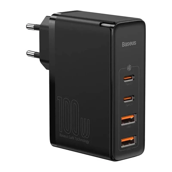Швидкий мережевий зарядний пристрій Baseus GaN2 Pro Quick Charger 2 Type-C + 2 USB-A 100W