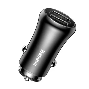 Автозарядка Baseus Gentleman Series Dual USB Black - Фото 2