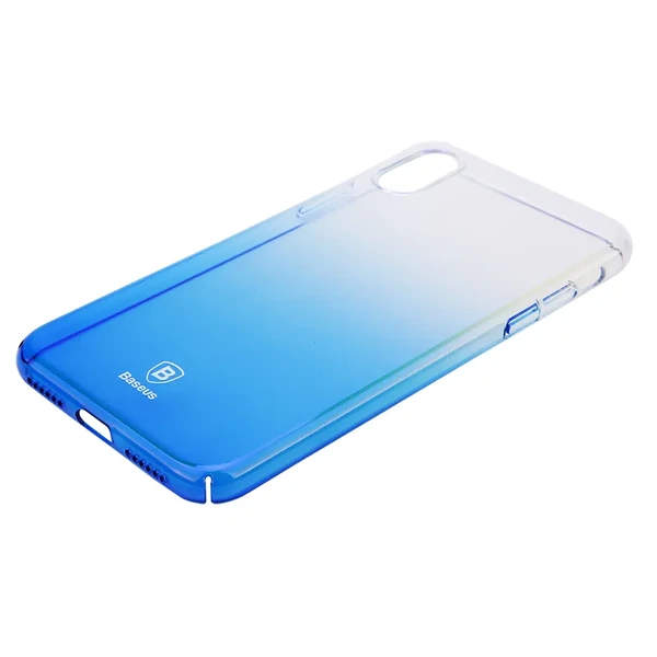 Чохол-накладка Baseus Glaze Case Transparent Blue для iPhone X | XS