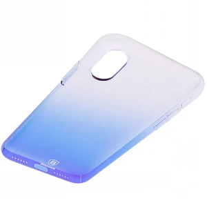 Чохол-накладка Baseus Glaze Case Transparent Blue для iPhone X | XS - Фото 5