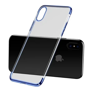 Чохол-накладка Baseus Glitter Case Transparent Blue для iPhone X - Фото 2