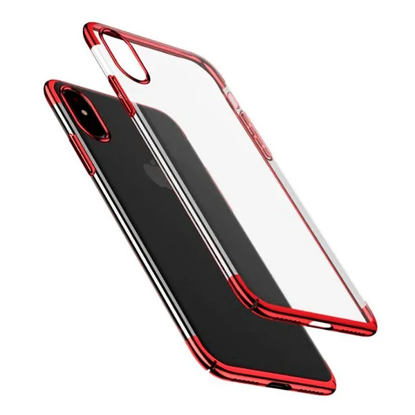 Чехол-накладка Baseus Glitter Case Transparent Red для iPhone X в Тернополе