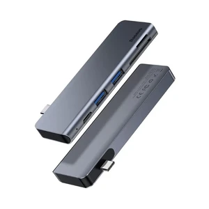 Хаб Baseus Harmonica 5-in-1 USB-C Grey - Фото 2