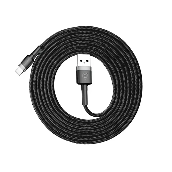 Нейлоновий кабель Baseus Kevlar Lightning to USB 2m Black