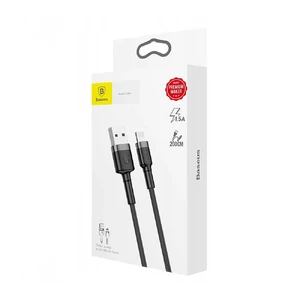 Нейлоновый кабель Baseus Kevlar Lightning to USB 2m Black - Фото 4