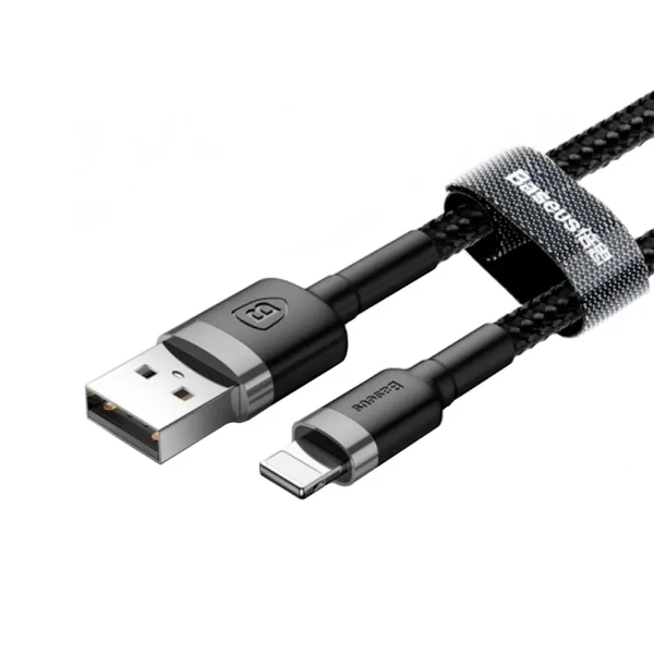 Нейлоновий кабель Baseus Kevlar Lightning to USB 0.5m Black у Полтаві