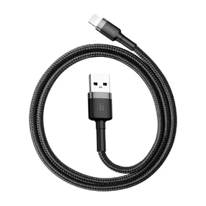 Нейлоновый кабель Baseus Kevlar Lightning to USB 1m Black