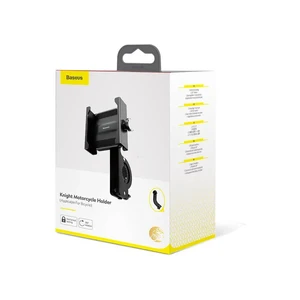 Велодержатель для телефона Baseus Knight Motorcycle Holder Black - Фото 5