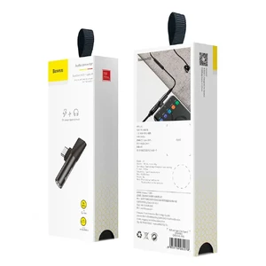 Переходник Baseus L41 USB Type-C to USB Type-C | AUX 3.5mm Black - Фото 5