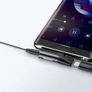 Переходник Baseus L41 USB Type-C to USB Type-C | AUX 3.5mm Black - Фото 3