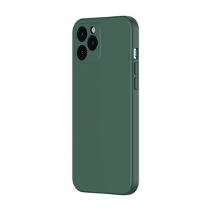 Силиконовый чехол Baseus Liquid Silica Gel Protective Case Green для iPhone 12 Pro Max WIAPIPH67N-YT6A - Фото 1