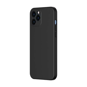 Черный силиконовый чехол Baseus Liquid Silica Gel Protective Case Black для iPhone 12 Pro Max WIAPIPH67N-YT01 - Фото 1