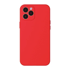 Силіконовий чохол Baseus Liquid Silica Gel Protective Case Red для iPhone 12 Pro Max - Фото 2