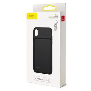Чохол-акумулятор Baseus Liquid Silicone Smart Power Black для iPhone XS Max - Фото 3