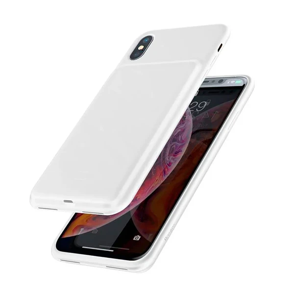 Чохол-акумулятор Baseus Liquid Silicone Smart Power White для iPhone X | XS