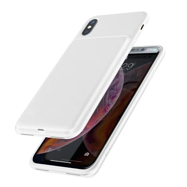Чохол-акумулятор Baseus Liquid Silicone Smart Power White для iPhone XS Max
