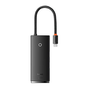 Хаб (адаптер) Baseus Lite Series 5-in-1 HUB USB-C to USB 3.0+HDMI Black WKQX040001 - Фото 1