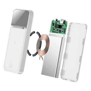Повербанк с беспроводной зарядкой Baseus Magnetic Wireless MagSafe White 10000mAh 20W для iPhone 15 | 14 | 13 | 12 - Фото 4