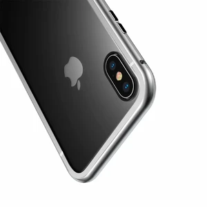 Магнітний чохол Baseus Magnetite Hardware Case Silver для iPhone X | XS - Фото 4