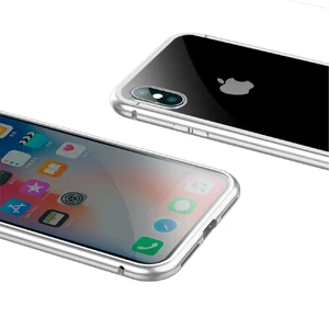Магнітний чохол Baseus Magnetite Hardware Case Silver для iPhone X | XS - Фото 2