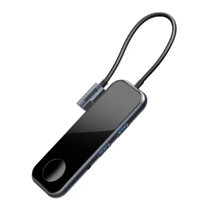 Хаб з зарядкою Apple Watch Baseus Mirror Series Multifunctional USB-C Hub - Фото 5