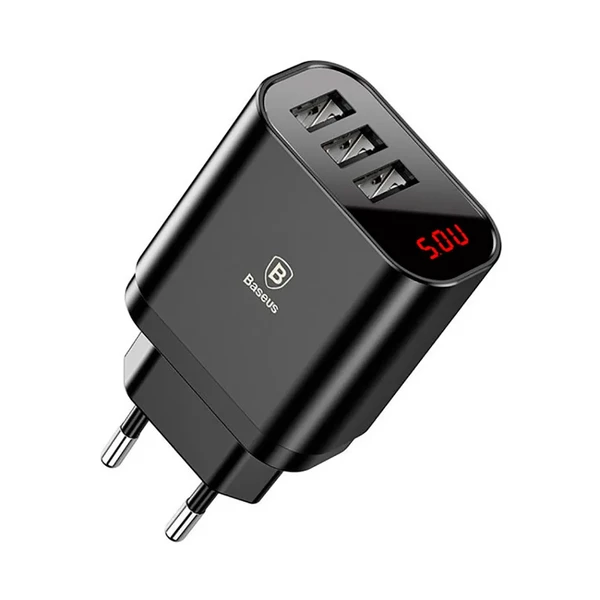 Зарядний пристрій з дисплеєм Baseus Mirror Lake 3 USB