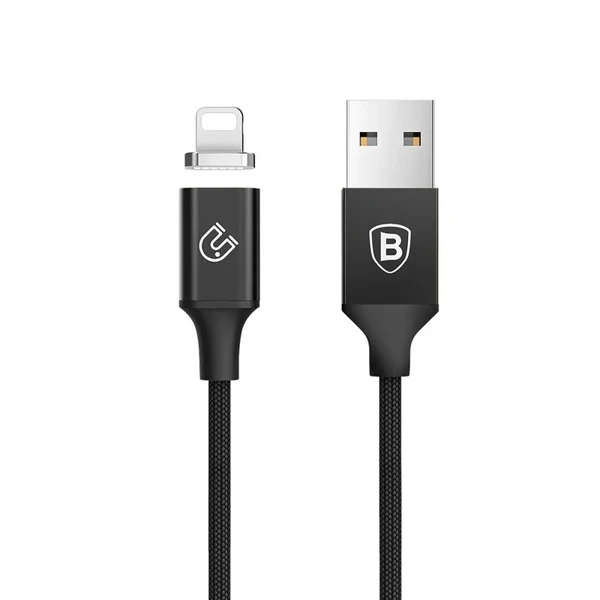 Магнітний кабель Baseus New Insnap Series Black Lightning to USB 1.2m