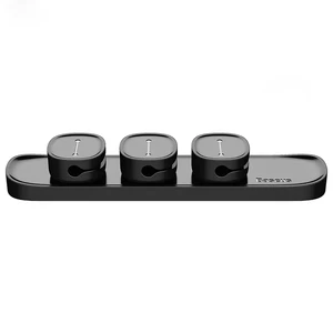 Магнітний тримач для кабелів Baseus Peas Cable Clip Black - Фото 3