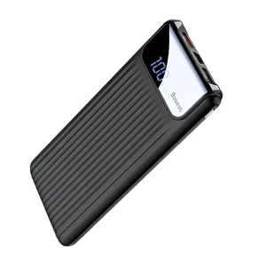 Повербанк с дисплеем Baseus Thin Digital Power Bank 10000mAh Black PPYZ-C01 - Фото 1