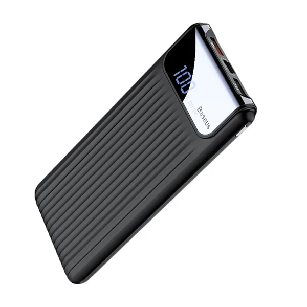 Повербанк з дисплеєм Baseus Thin Digital Power Bank 10000mAh Black