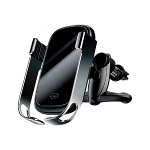 Автотримач з бездротовою зарядкою Baseus Rock-Solid Car Holder Silver 6953156296954 - Фото 1