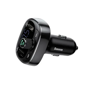 Автомобільний FM трансмітер Baseus S-09 T-Typed Bluetooth MP3 Black - Фото 2