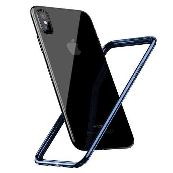 Силіконовий бампер Baseus Border Case Blue для iPhone X | XS