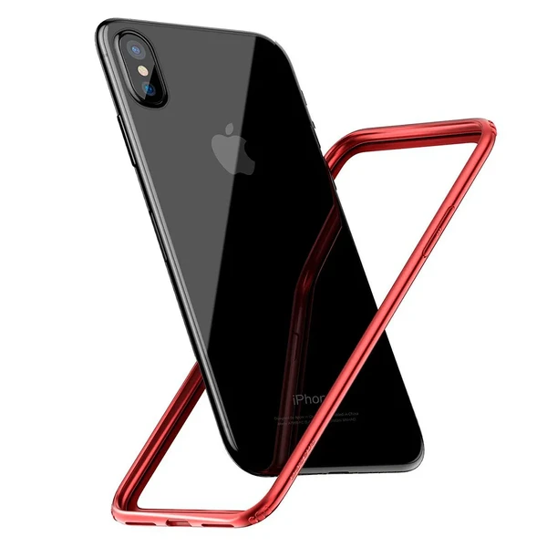 Силіконовий бампер Baseus Border Case Red для iPhone X | XS