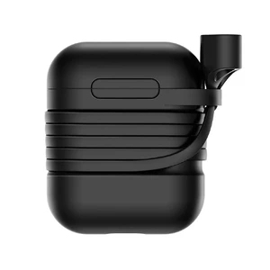 Силіконовий чохол з шнурком Baseus Silicone Case Black для Apple AirPods