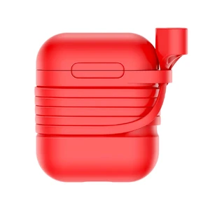Силиконовый чехол с шнурком Baseus Silicone Case Red для Apple AirPods