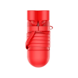 Силіконовий чохол з шнурком Baseus Silicone Case Red для Apple AirPods - Фото 2
