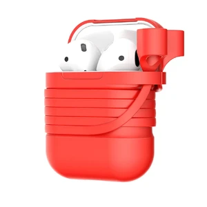 Силіконовий чохол з шнурком Baseus Silicone Case Red для Apple AirPods - Фото 3