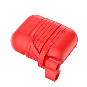 Силіконовий чохол з шнурком Baseus Silicone Case Red для Apple AirPods - Фото 5