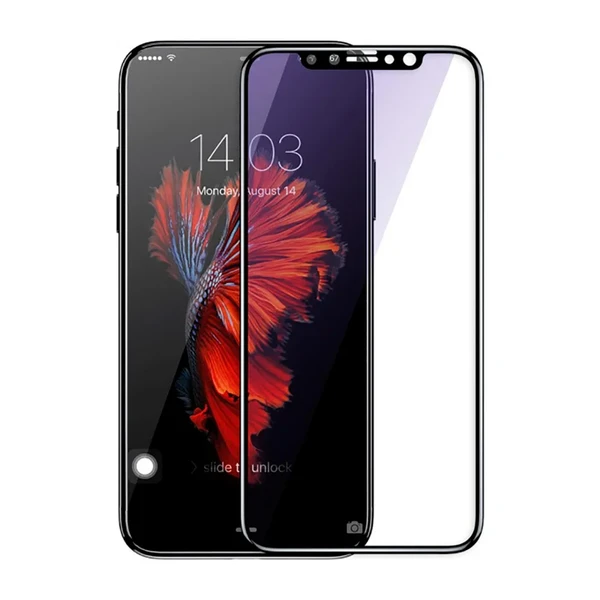 Захисне скло Baseus Silk-Screen 3D Arc Anti-Blue Light Tempered Glass Black для iPhone 11 Pro | X | XS