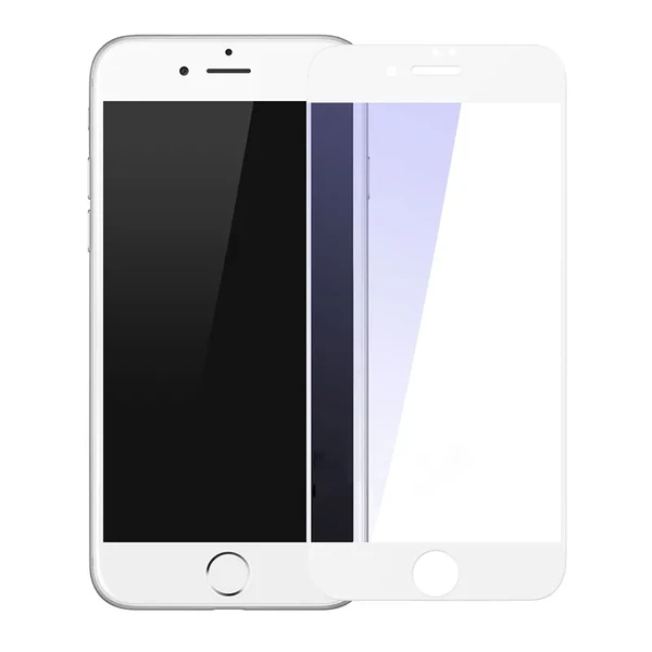 Захисне скло Baseus Silk-Screen Anti-Blue Light 0.2mm White для iPhone SE 3 | SE 2 | 8 | 7