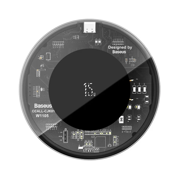 Бездротова зарядка Baseus Simple Wireless Charger MagSafe Updated Version 15W Transparent в Одесі