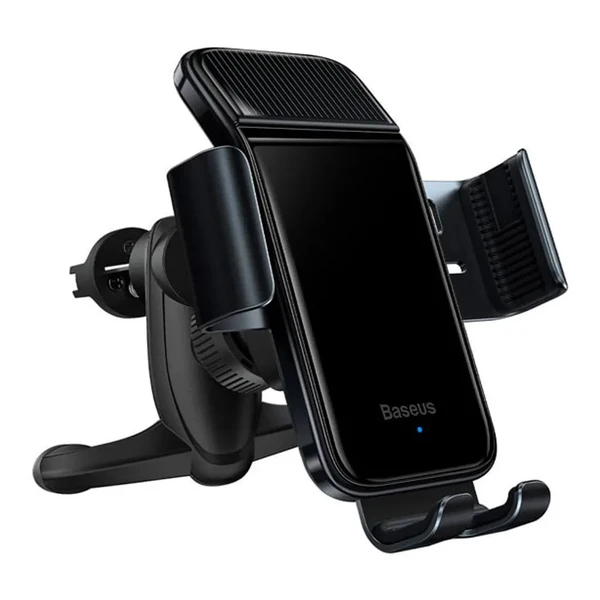 Автотримач Baseus Smart Solar Power Wireless Car Mount Electric Holder Black