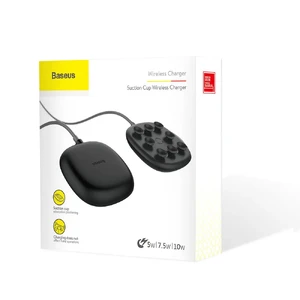 Бездротова зарядка з присосками Baseus Suction Cup Black 10W - Фото 7