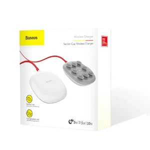 Беспроводная зарядка с присосками Baseus Suction Cup White 10W - Фото 7