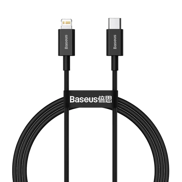 Зарядний кабель Baseus Superior Series Fast Charging PD 20W USB-C to Lightning Black 1m у Полтаві