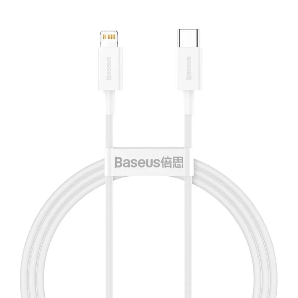 Зарядний кабель Baseus Superior Series Fast Charging PD 20W USB-C to Lightning White 1m